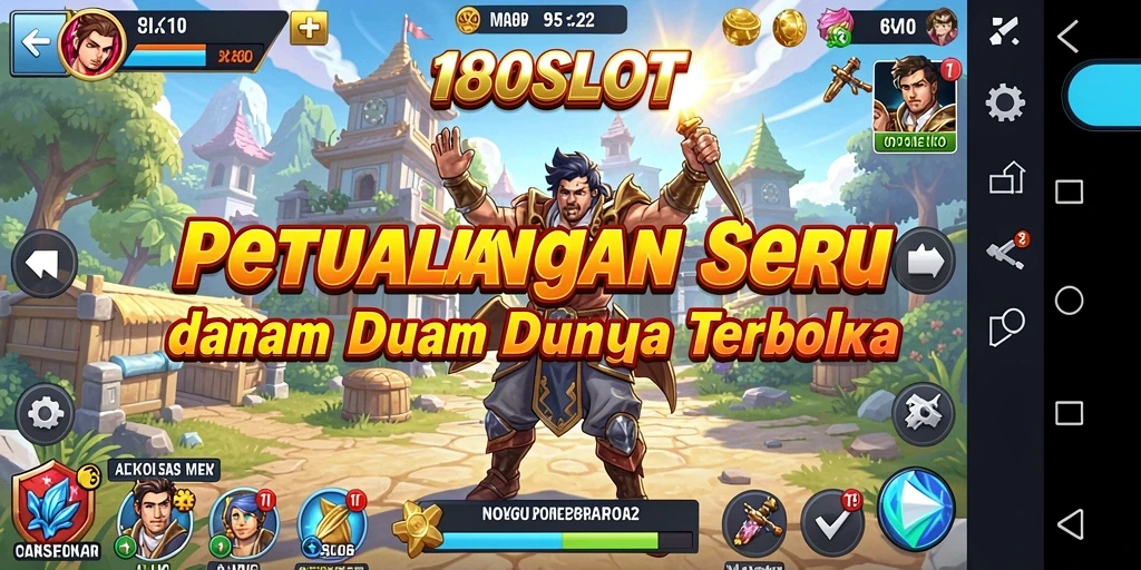 Screenshot gameplay 180SLOT menampilkan petualangan seru di dunia terbuka.
