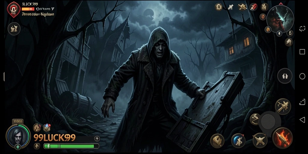 Tampilan gameplay 99LUCK99 yang menyeramkan dan penuh ketegangan.