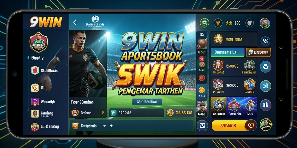 Tampilan screenshot utama 9WIN yang menampilkan fitur taruhan olahraga.