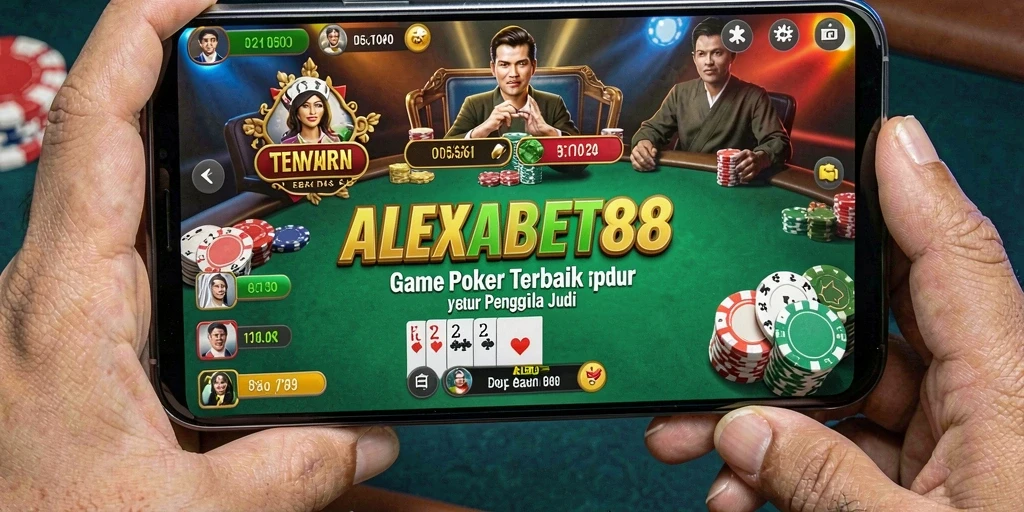 Tampilan seru gameplay Poker di ALEXABET88.