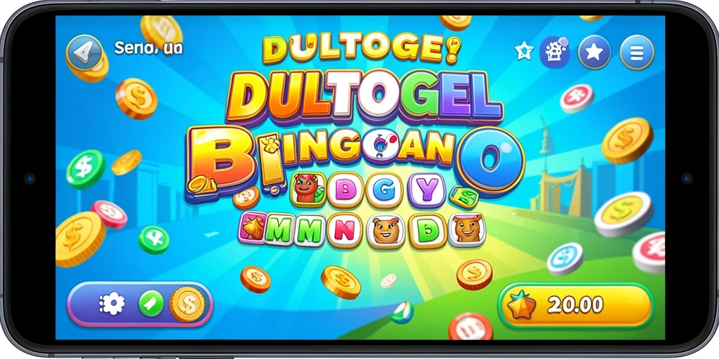 Tampilan gameplay Bingo seru di DULTOGEL dengan kartu yang berwarna-warni.