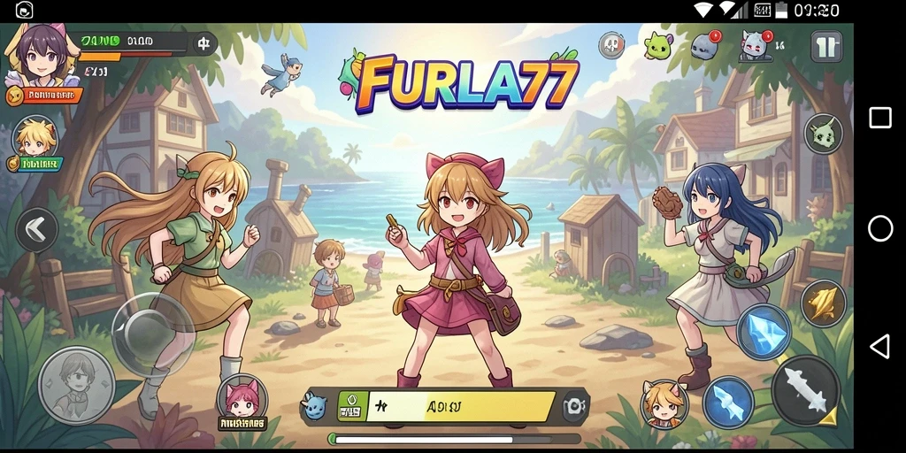 Tampilan gameplay menarik dari FURLA77 yang penuh warna