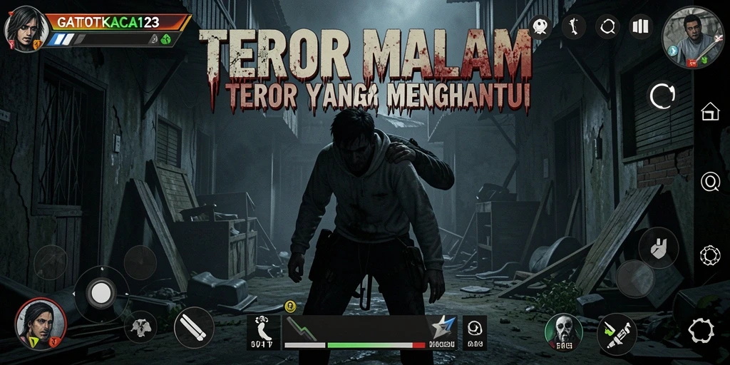 Screenshot GATOTKACA123 menampilkan suasana permainan Horror yang mencekam.