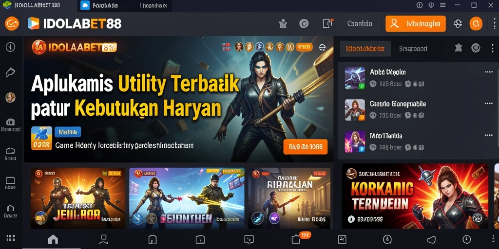 Tampilan antarmuka utama IDOLABET88 yang intuitif dan fungsional.