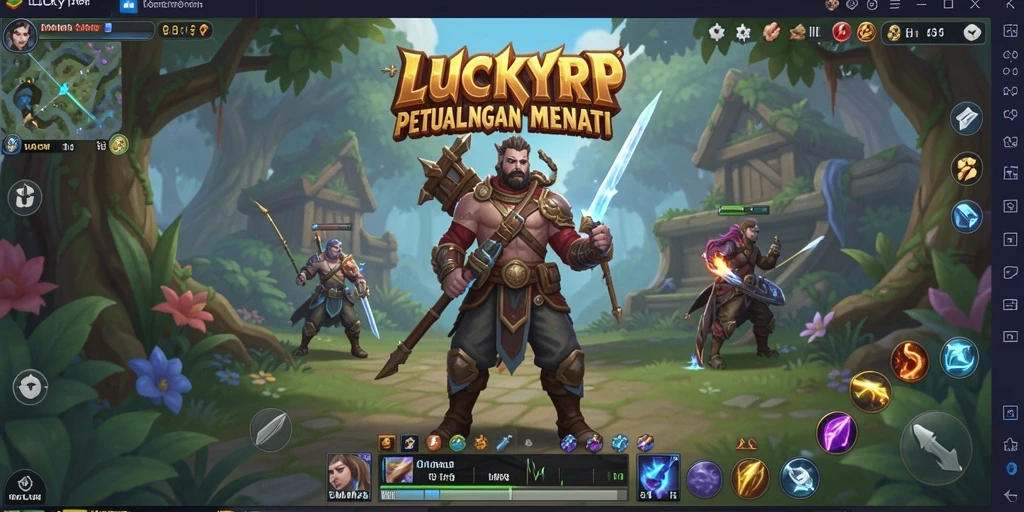 Tangkapan layar yang menampilkan aksi seru dalam LUCKYRP.