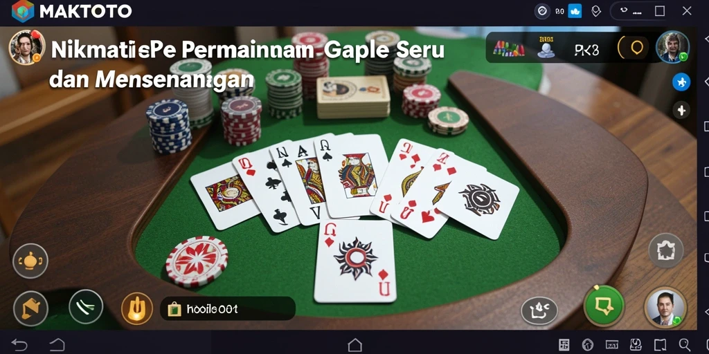 Gameplay seru MAKTOTO dengan fitur Gaple yang menarik.