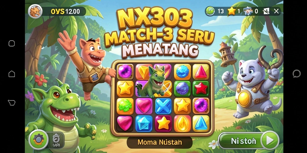 Tampilan gameplay NX303 yang penuh warna dan menarik.