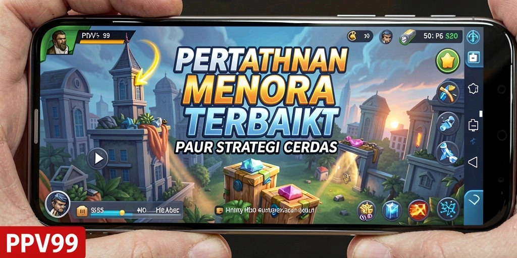 Tampilan strategi menara dalam PPV99 yang mendebarkan.