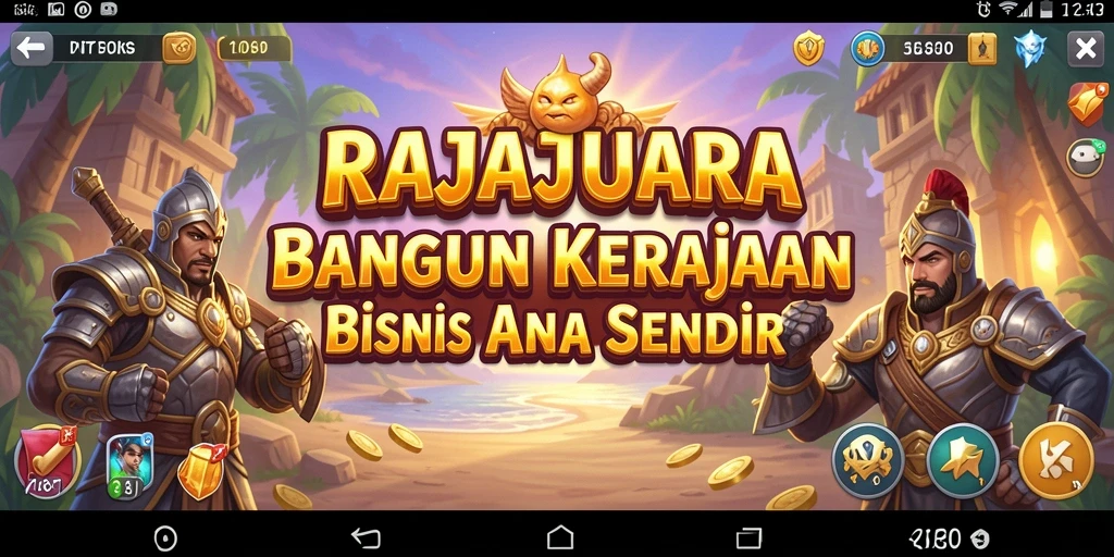 Tampilan gameplay menarik dari RAJAJUARA yang menunjukkan manajemen bisnis.