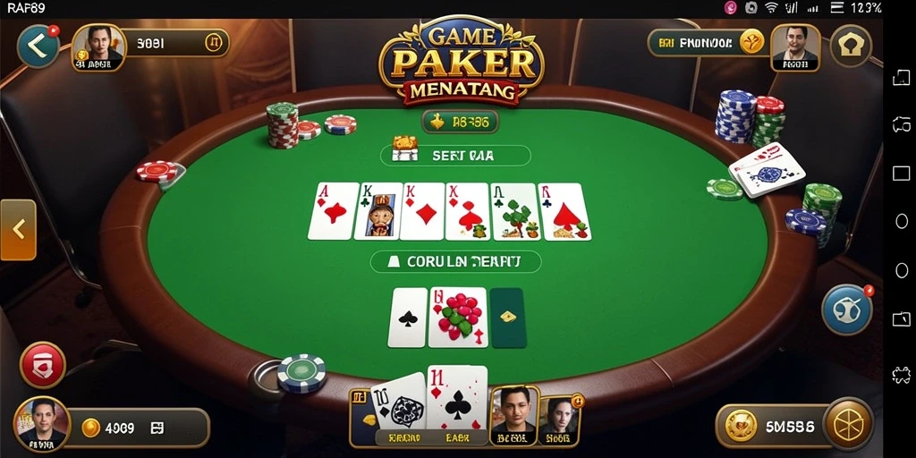 Screenshot menunjukkan pemain sedang fokus bermain Poker di <strong>RAP89</strong>.