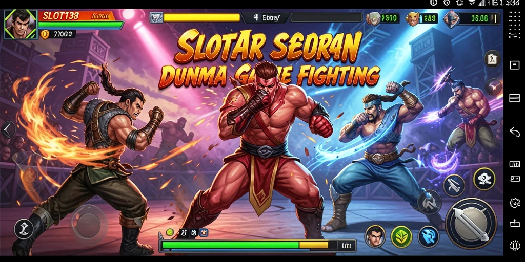 Tampilan gameplay SLOT138 yang intens dalam pertarungan Fighting.