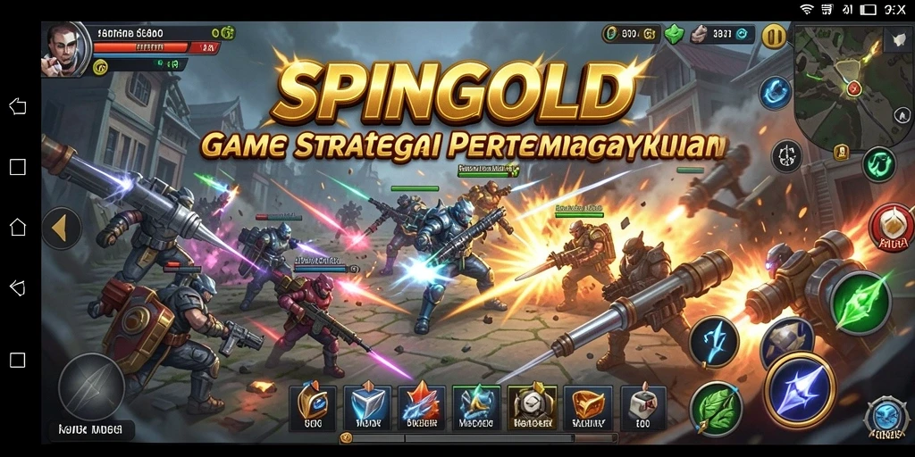 Tampilan gameplay SPINGOLD yang menarik dan dinamis.