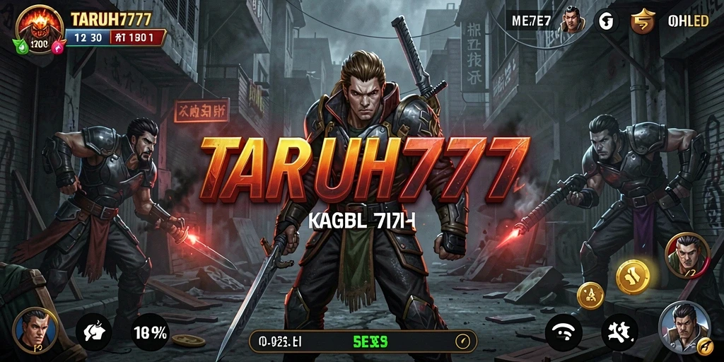Screenshot TARUH777 menampilkan adegan menakutkan dalam atmosfer gelap.