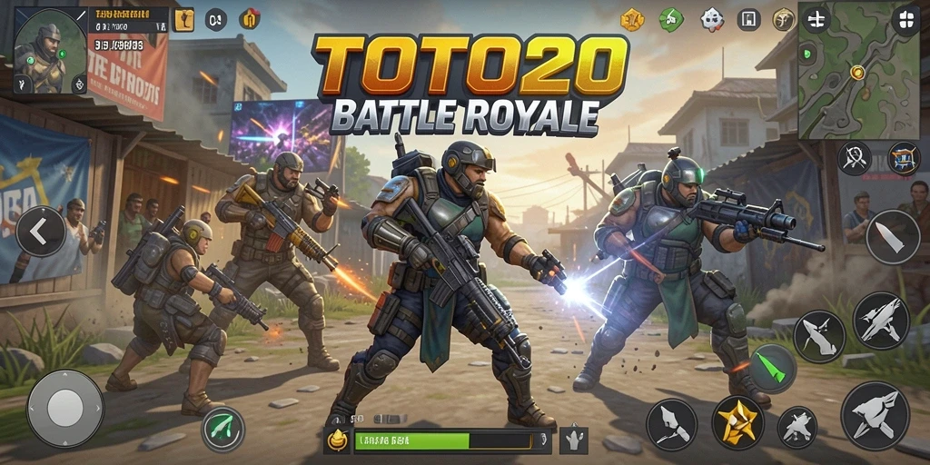 Tampilan gameplay TOTO20 dengan aksi pertarungan yang intens.