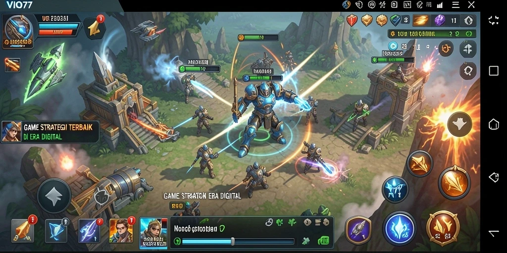 Screenshot VIO77 menampilkan aksi strategi bermain yang intens.