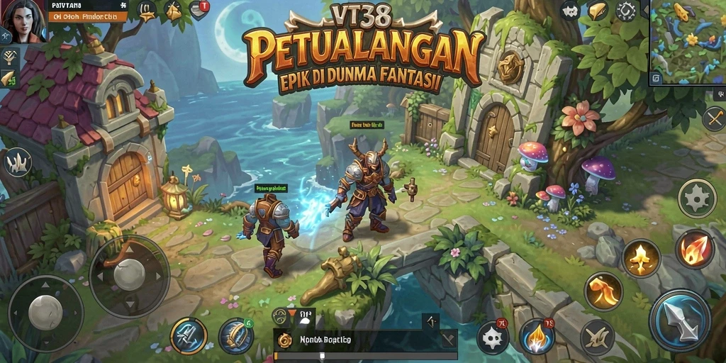 Screenshot gameplay VT38 yang menunjukkan petualangan seru di dunia RPG.